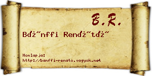 Bánffi Renátó névjegykártya